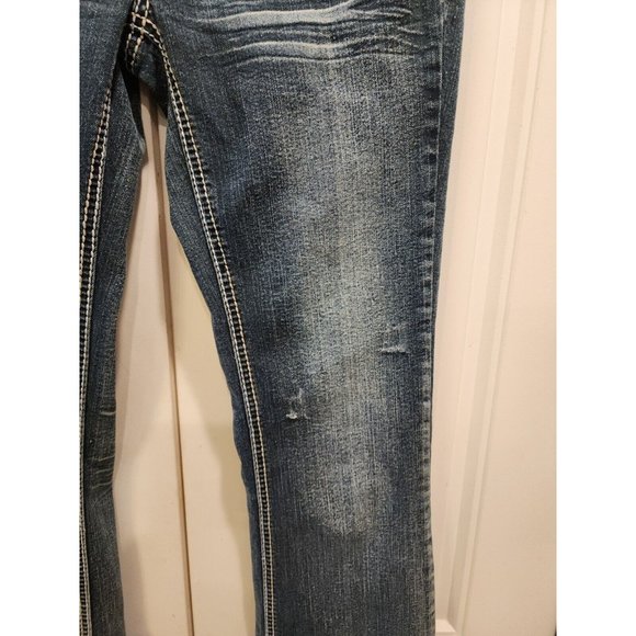 Twenty One Black By Rue 21 Size 5/6 Regular Bootcut Women's Denim Jeans Mid Rise - Picture 5 of 11